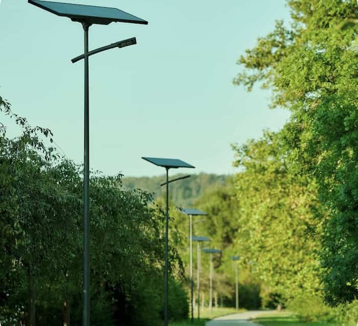 Panneaux solaires pour l'éclairage public